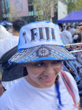 Fiji hat white front bucket style