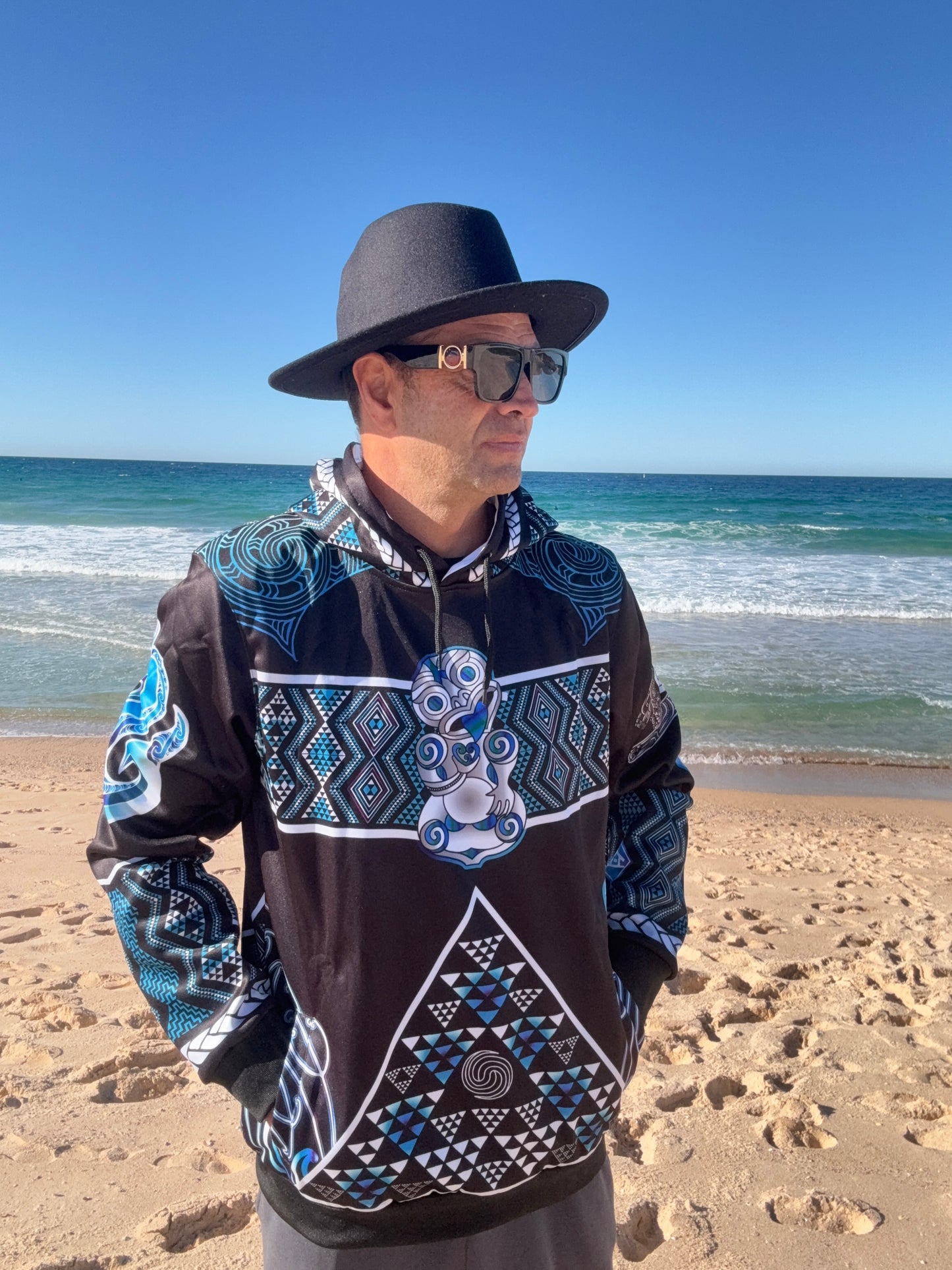 Māori hoodie Tāniko Hei tiki Tangaroa