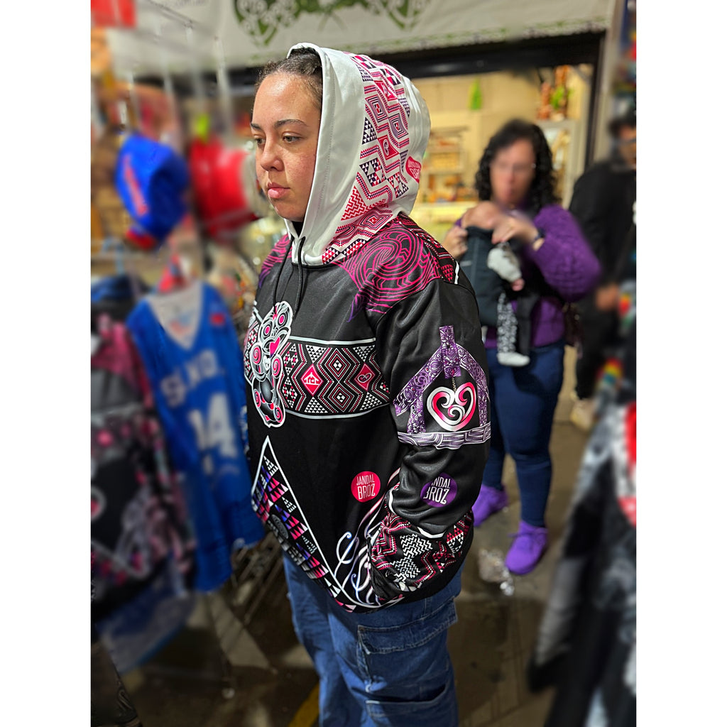 Māori hoodie Tāniko Hei tiki Aroha nui
