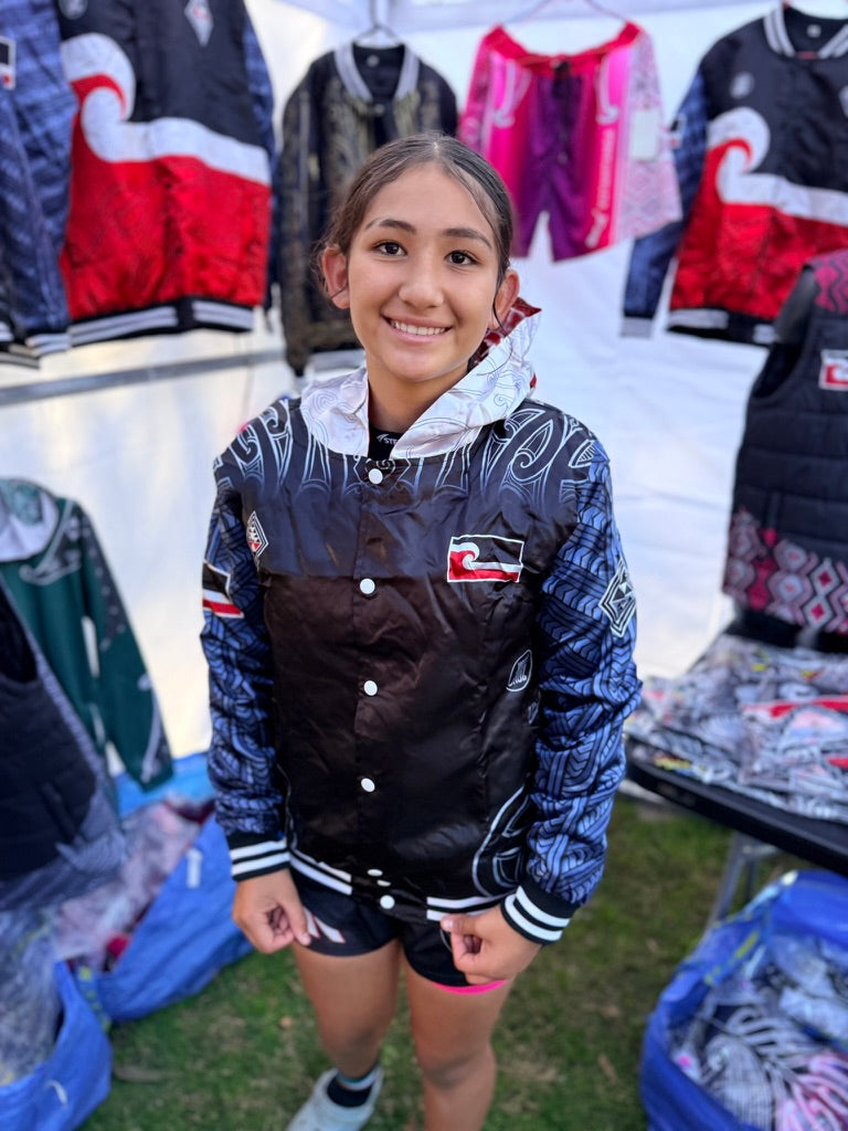 Māori Bomber jacket with hood