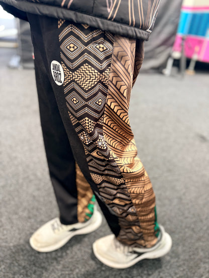 • Māori pants gold and fern by Jandal broz