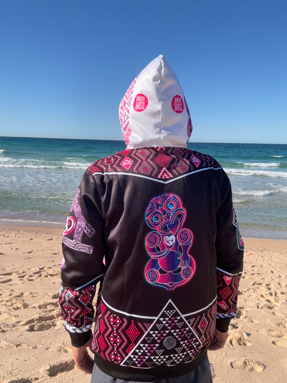 Māori hoodie Tāniko Hei tiki Aroha nui