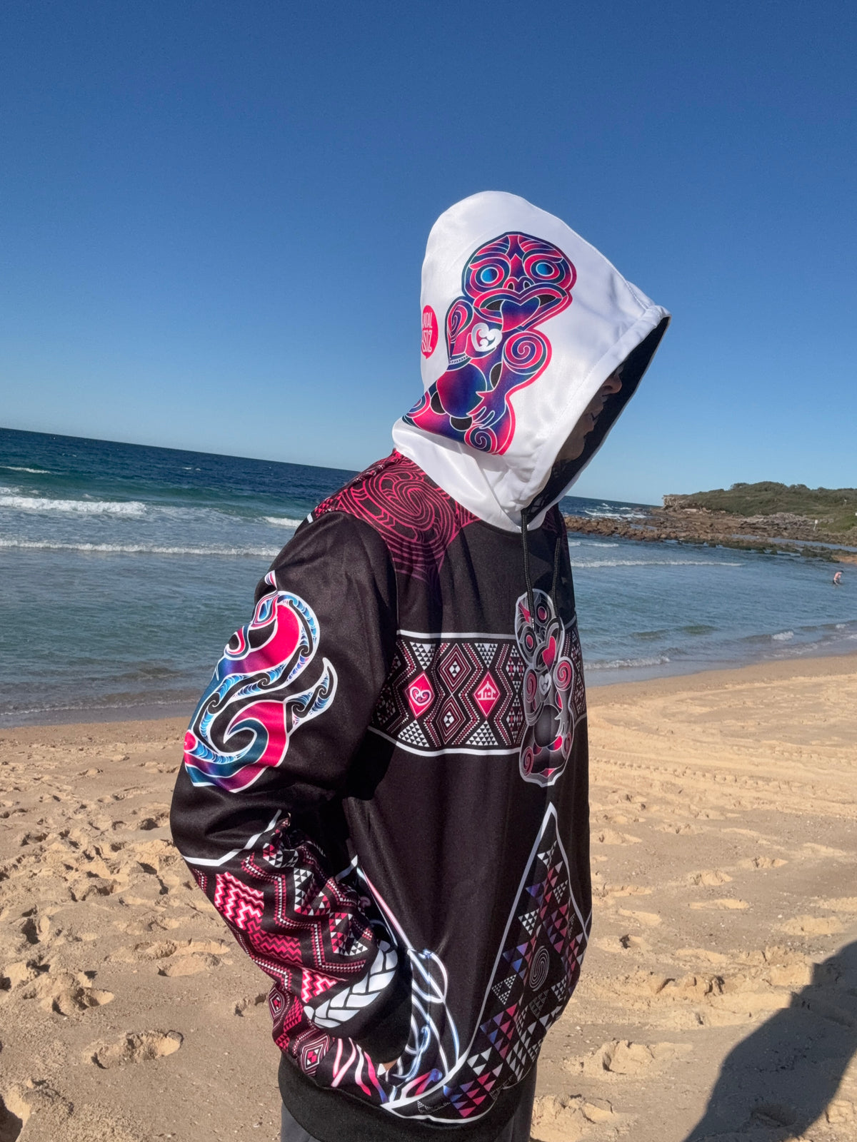 Māori hoodie Tāniko Hei tiki Aroha nui