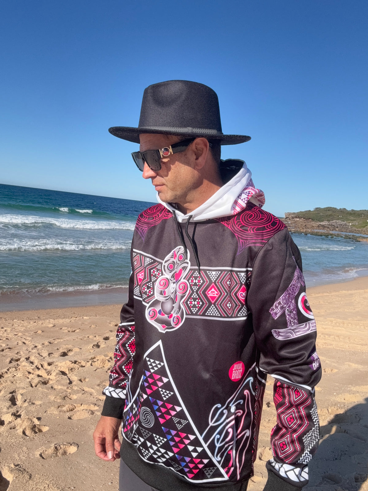 Māori hoodie Tāniko Hei tiki Aroha nui