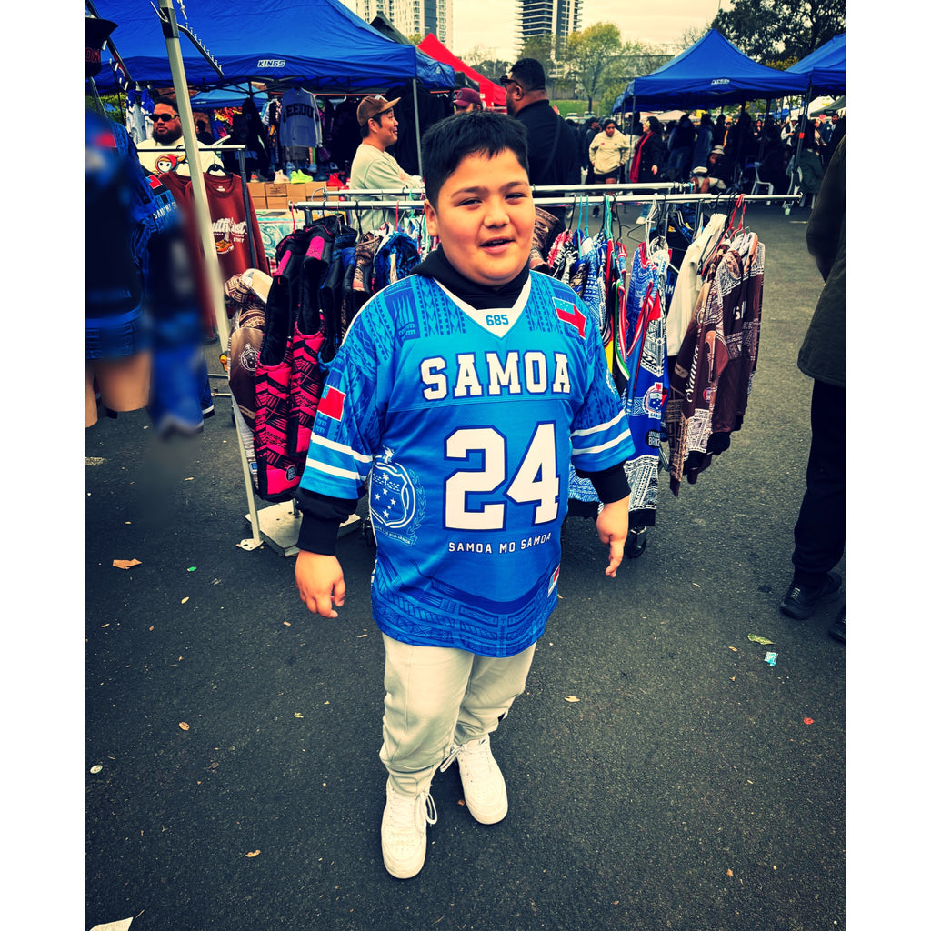 • Samoa Heritage Shirt Blue American Football fan Jersy