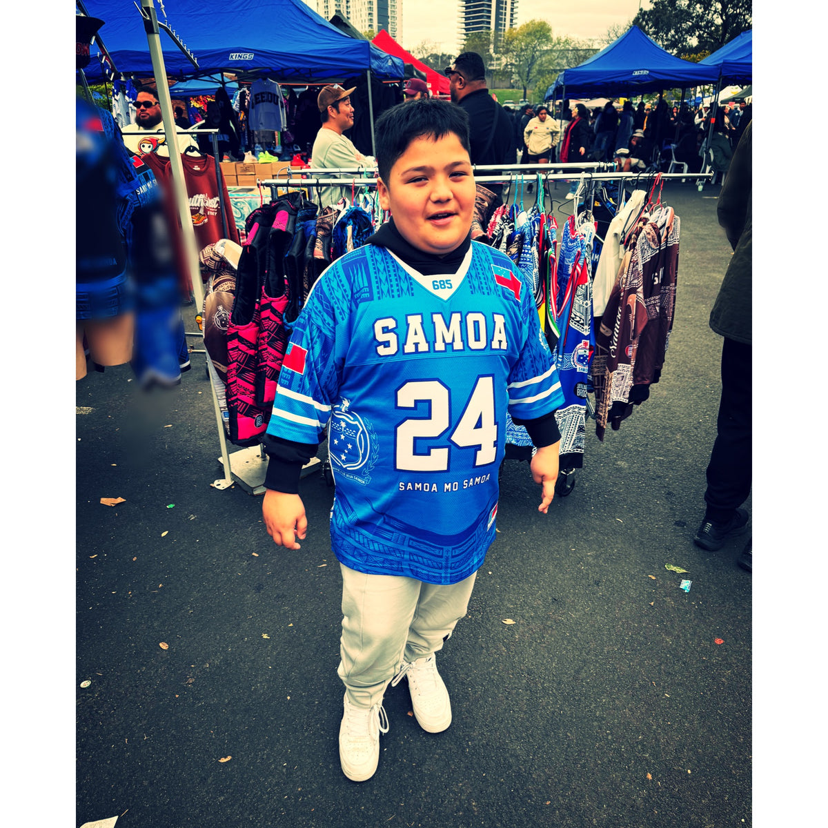 • Samoa Heritage Shirt Blue American Football fan Jersy