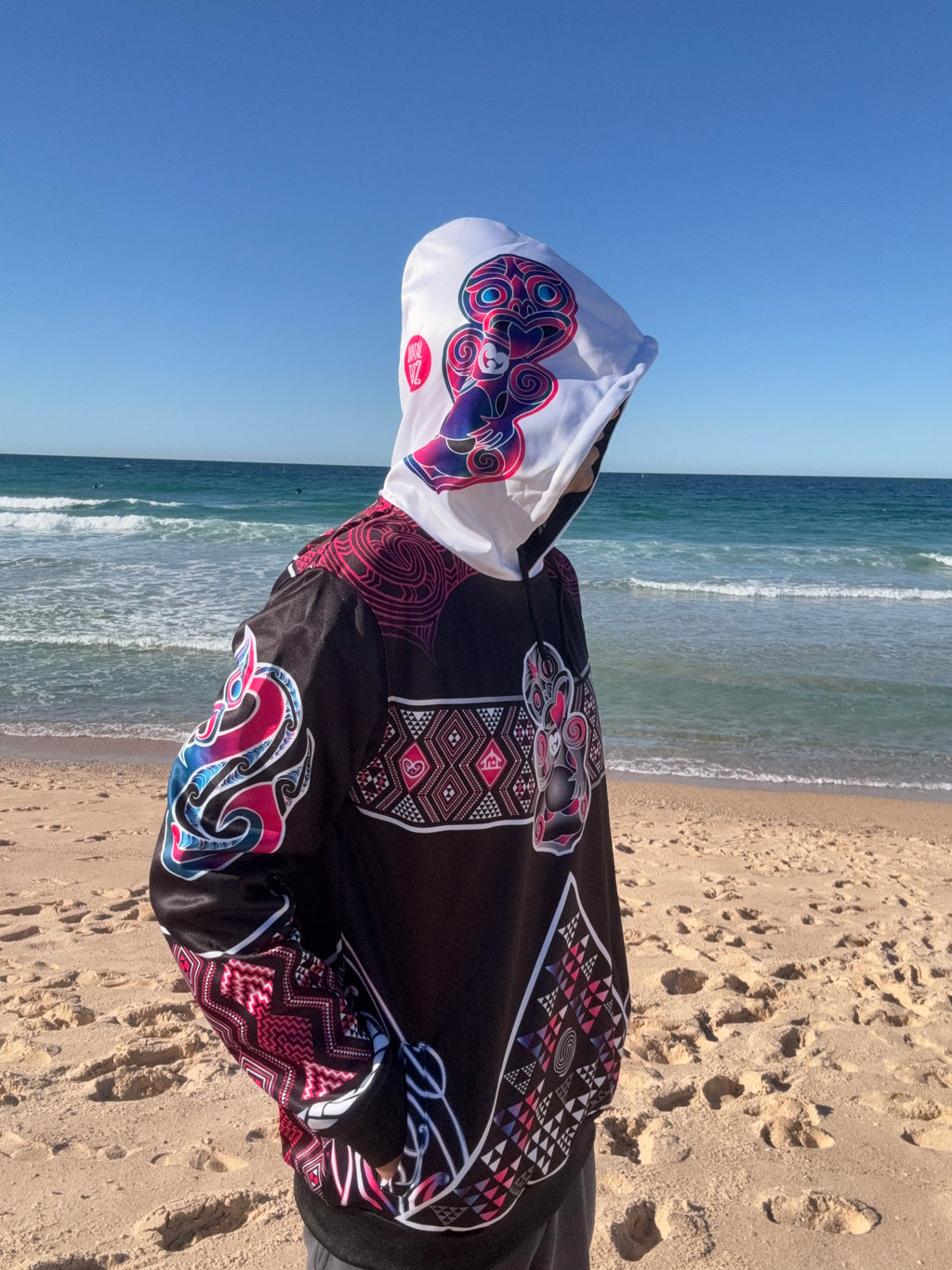 Māori hoodie Tāniko Hei tiki Aroha nui