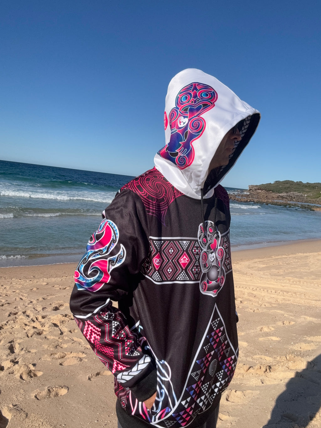 Māori hoodie Tāniko Hei tiki Aroha nui