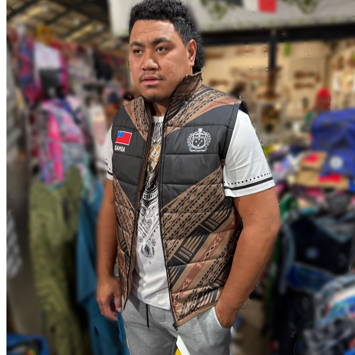 • Samoa Puff jacket Siapo brown