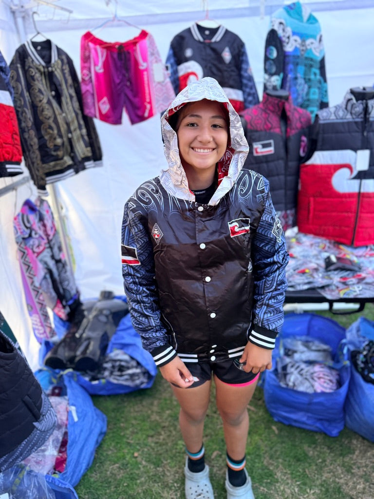 Māori Bomber jacket with hood