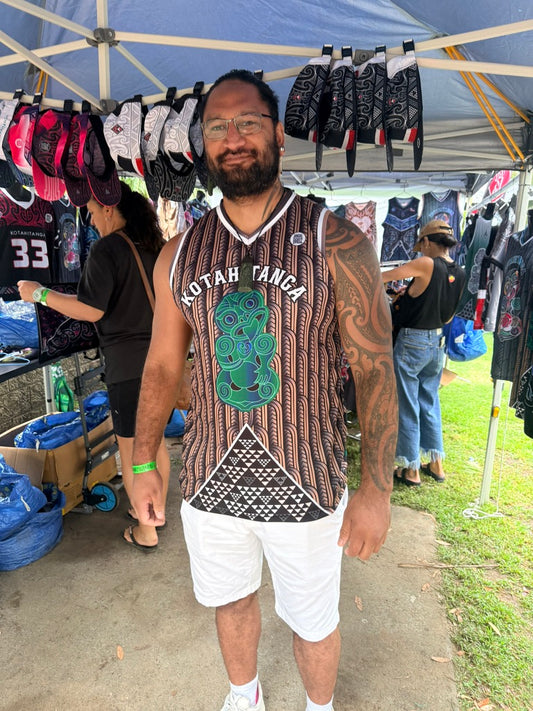 Hei Tiki Basketball Singlet Māori kiri