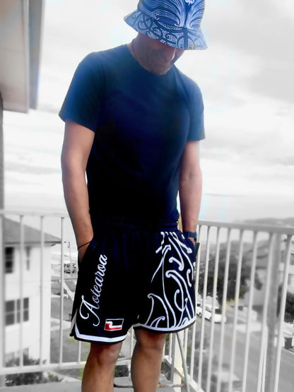 • Maori Basketball Shorts - Tino Rangatiratanga by Jandal Broz