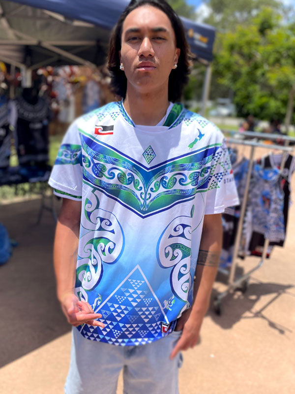 Aotearoa New Zealand shirt White Kotahitanga