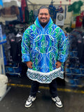 • Mahana Blanket Hoodie - Māori Circle Tangaroa