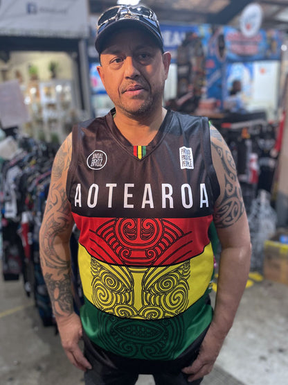 Basketball Singlet Aotearoa Reggae Ta Moko