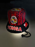 Tonga Bucket hat Red and Black