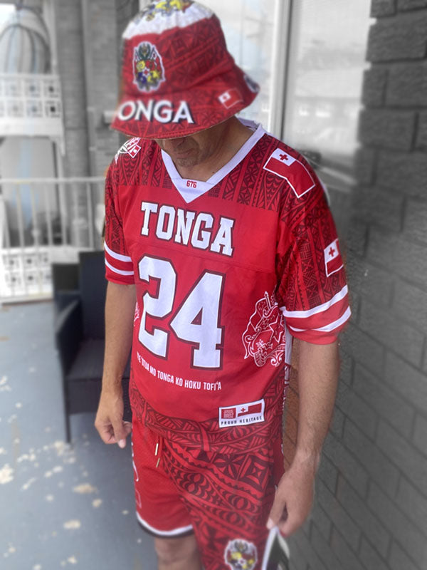 • Tonga Heritage Shirt Red American Football fan Jersy