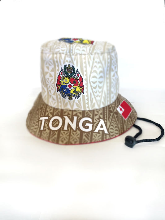 Tonga Bucket hat Brown Ngatu