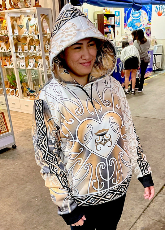 • Aroha Nui Tāniko Māori Hoodie