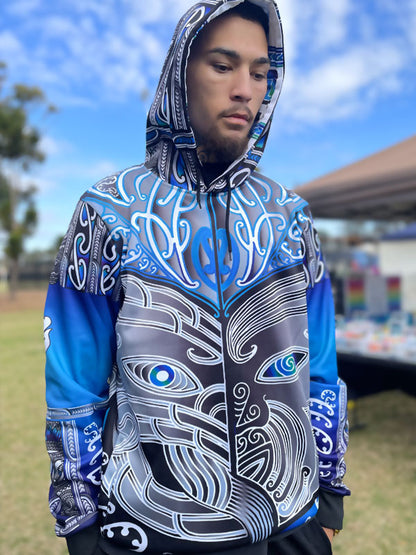 • Māori hoodie Tangaroa whakarongo