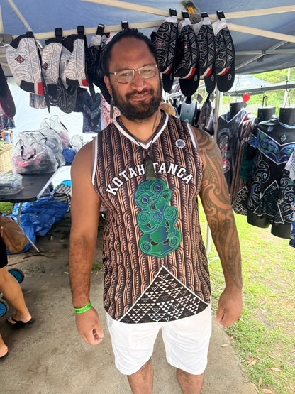 Hei Tiki Basketball Singlet Māori kiri