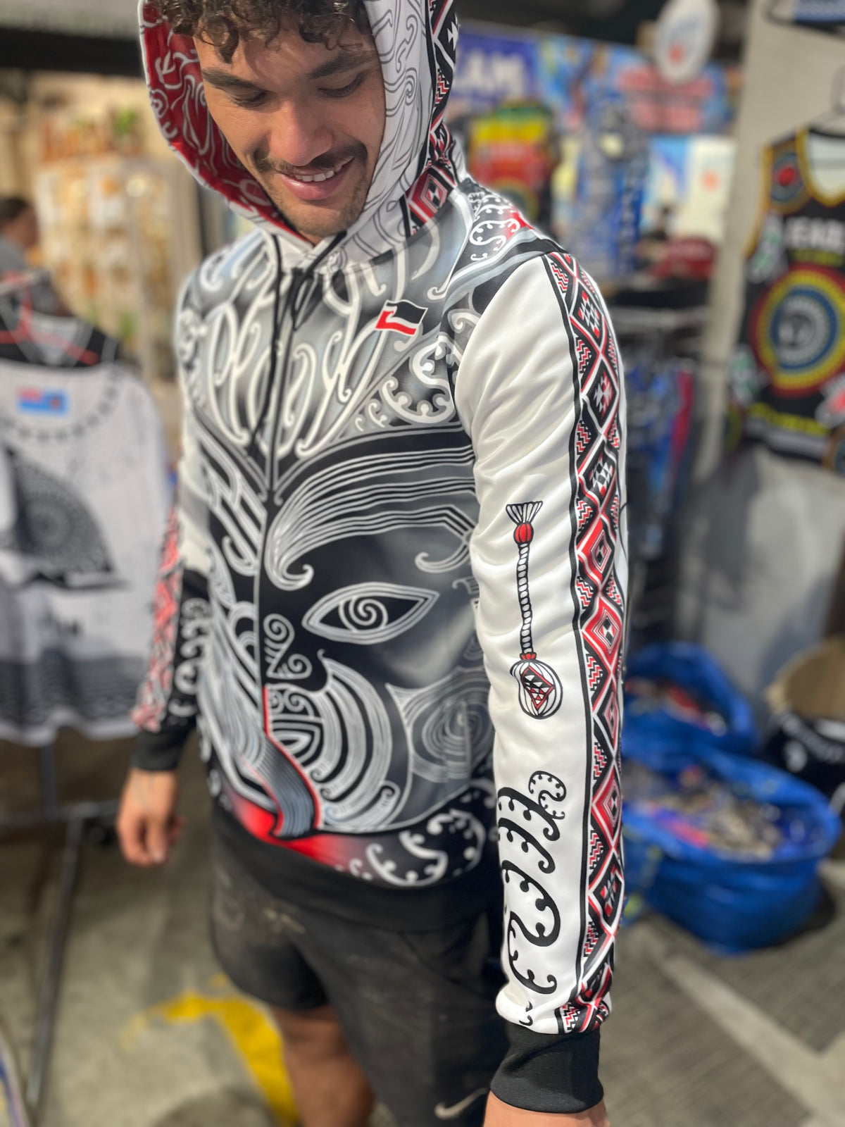 Whakairo Ta Moko Tino Rangatiratanga Māori hoodie