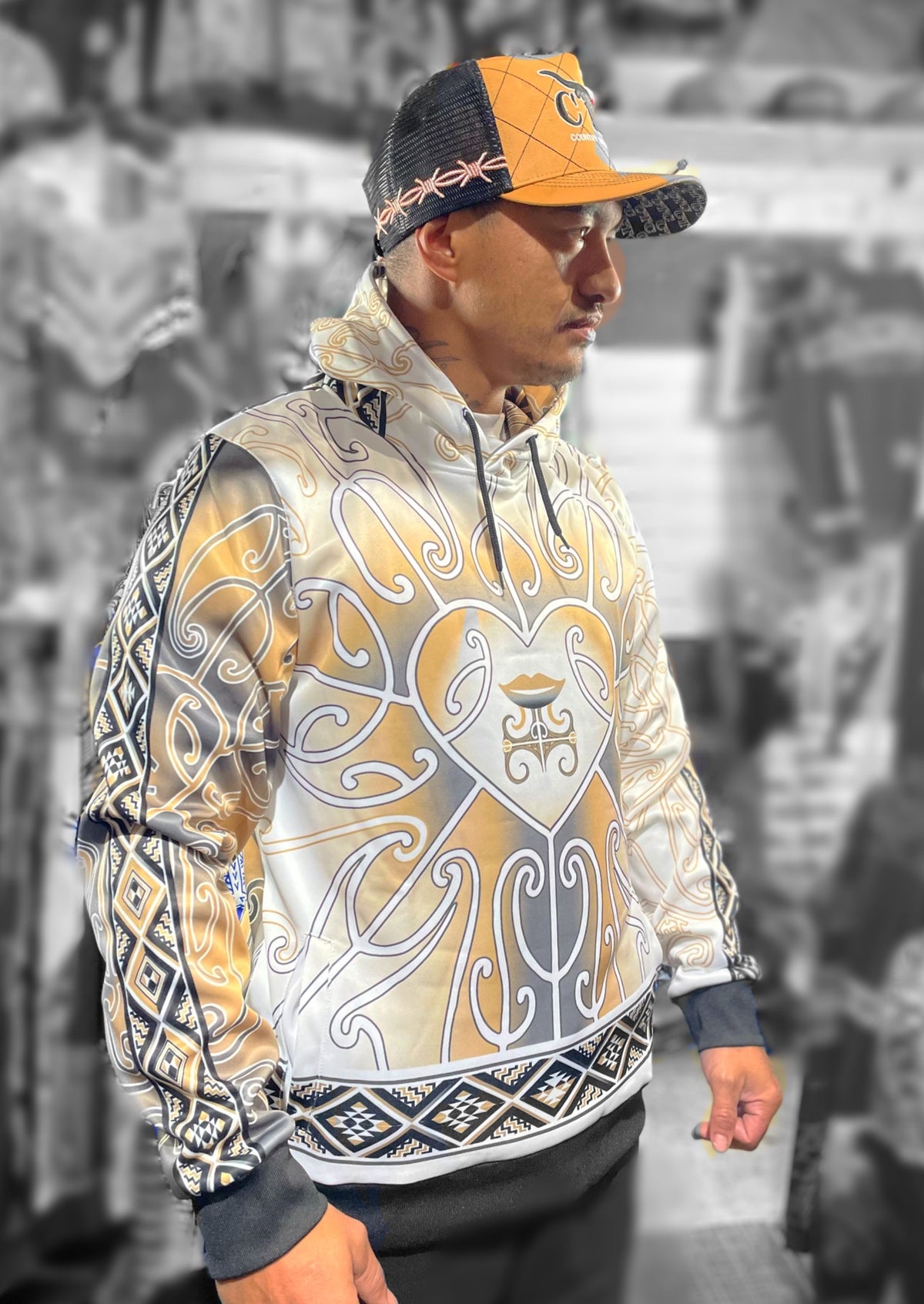 • Aroha Nui Tāniko Māori Hoodie