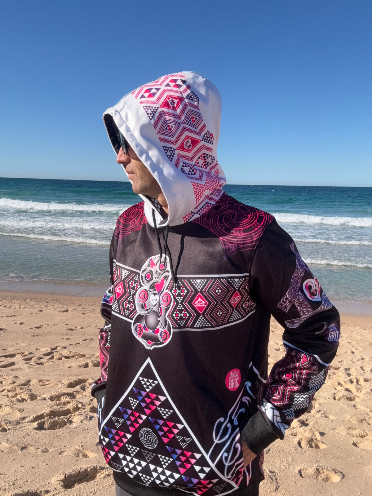 Māori hoodie Tāniko Hei tiki Aroha nui