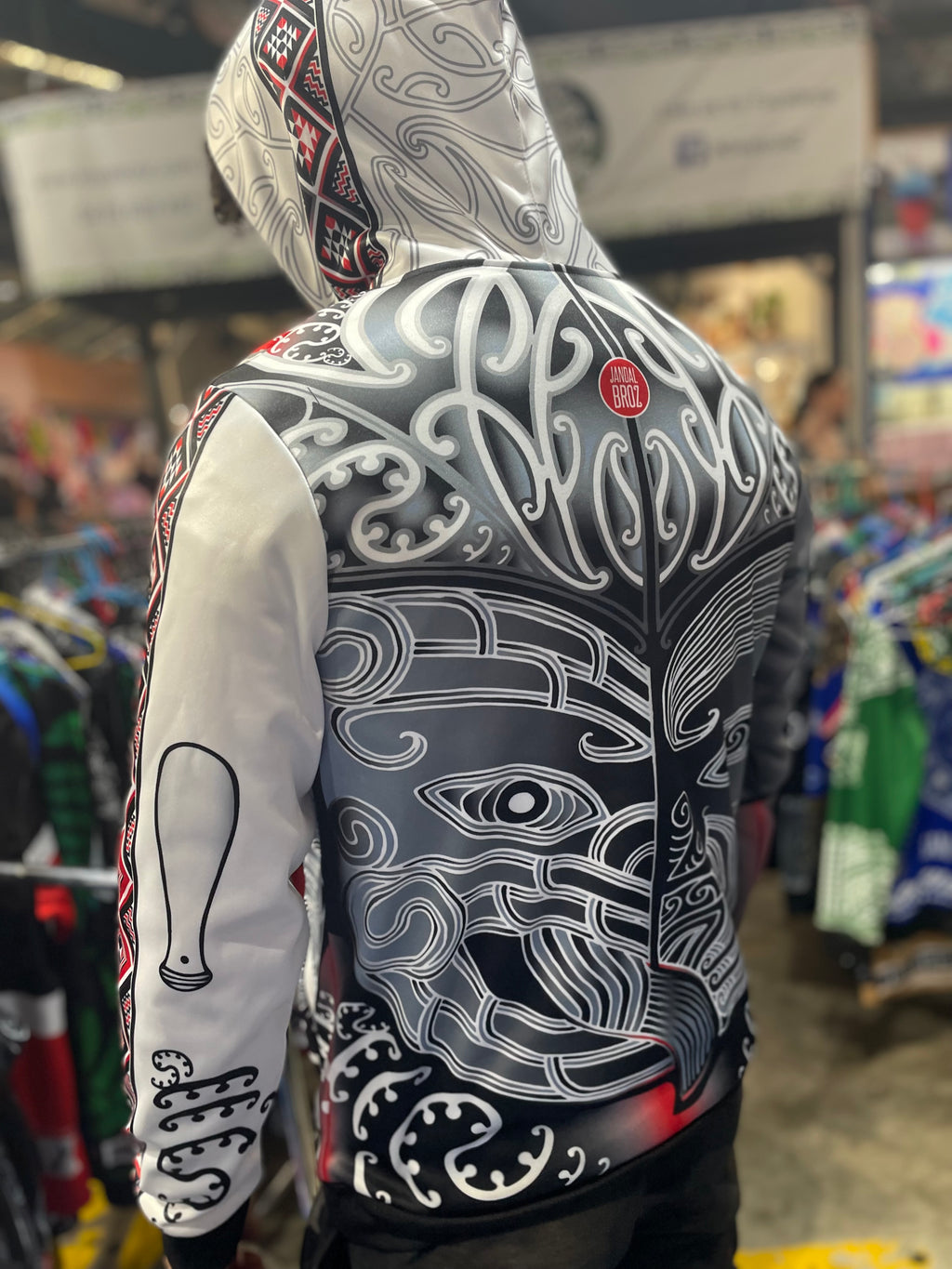 Whakairo Ta Moko Tino Rangatiratanga Māori hoodie