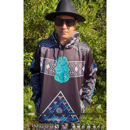 Māori hoodie Tāniko Hei tiki
