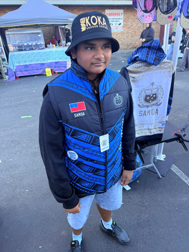 • Samoa Puff jacket Blue siapo inside'