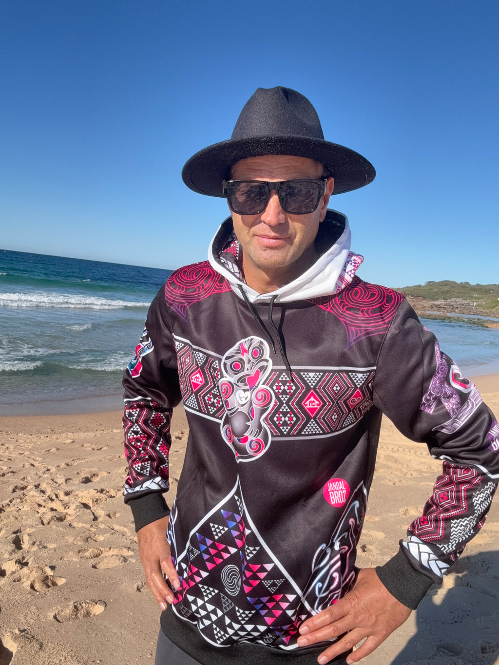 Māori hoodie Tāniko Hei tiki Aroha nui