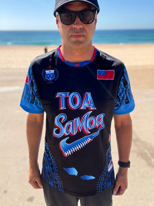 • Toa Samoa Rugby Jersy Siva Tau Black