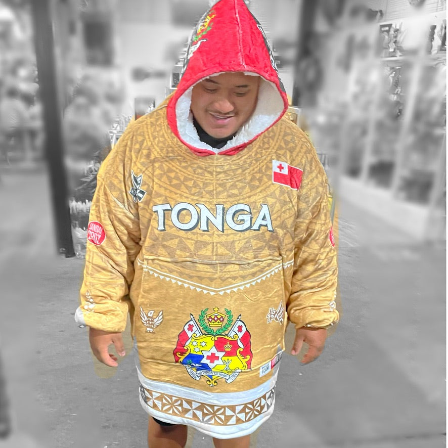 • TONGA Blanket Hoodie Mahana Ngatu