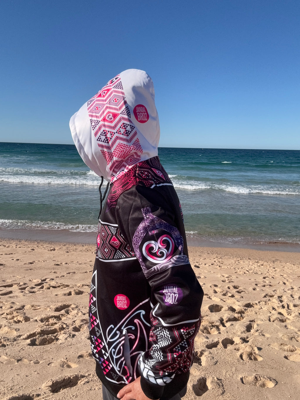 Māori hoodie Tāniko Hei tiki Aroha nui