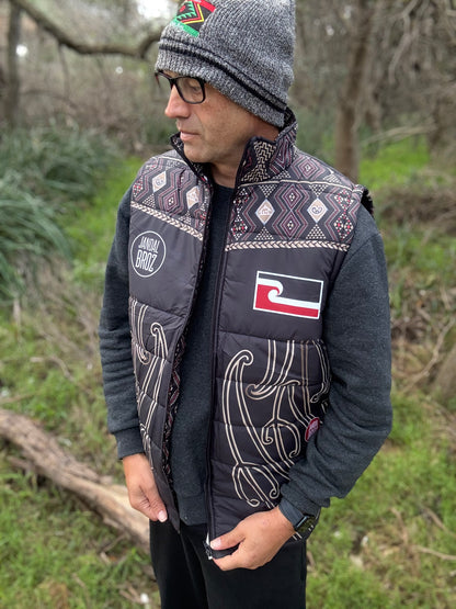 Puff vest Māori hoodie Puhoro