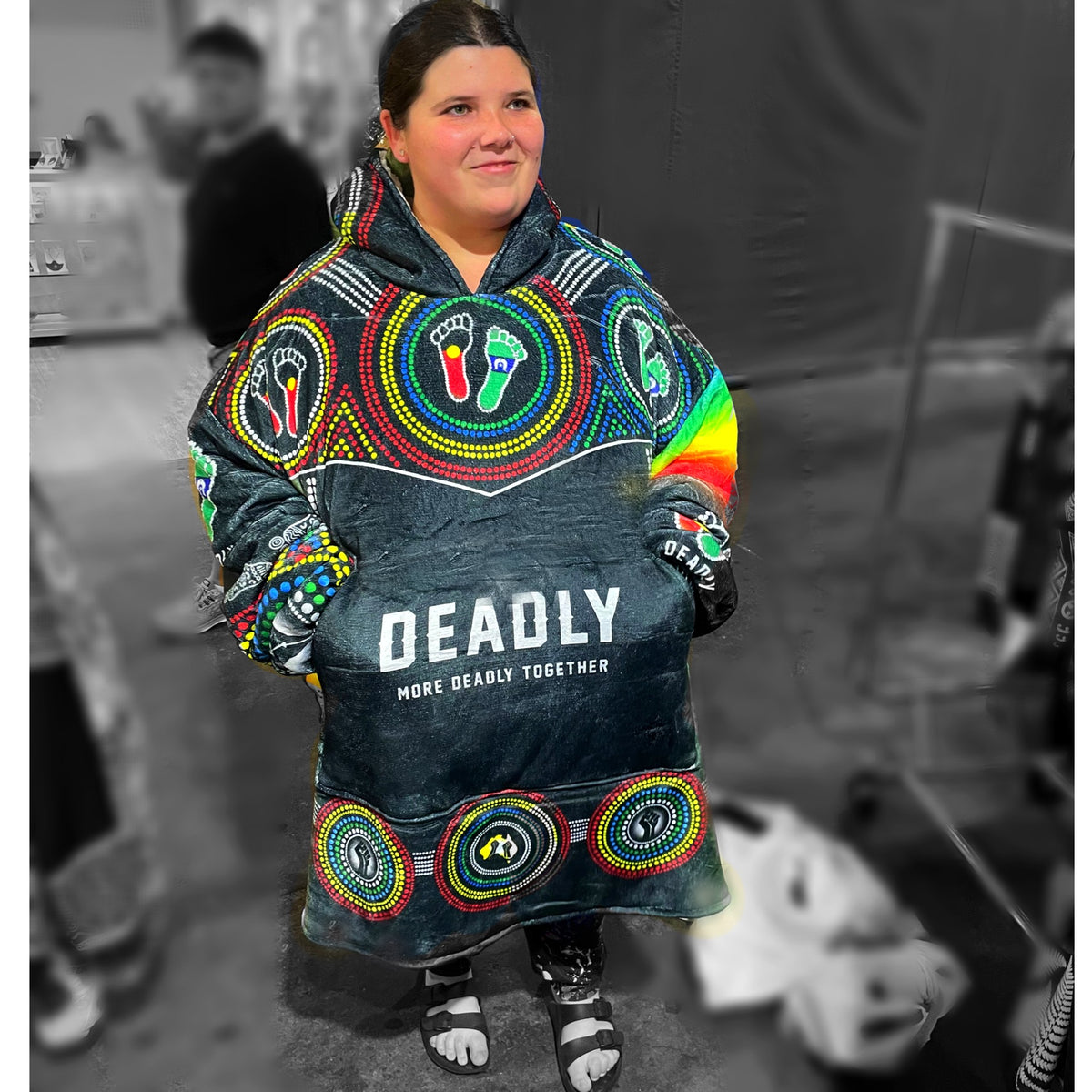 • Aboriginal Blanket Hoodie - Healing Circle