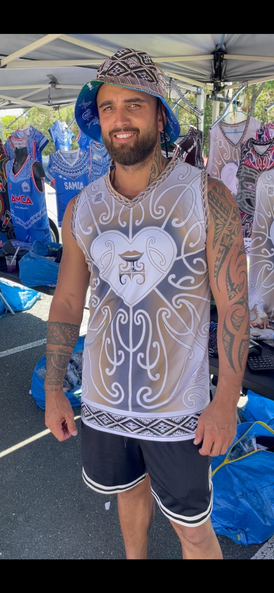 Basketball Singlet Māori Parauri Kiri true to your higher self