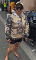 • Māori hoodie GOLD Hei Tiki