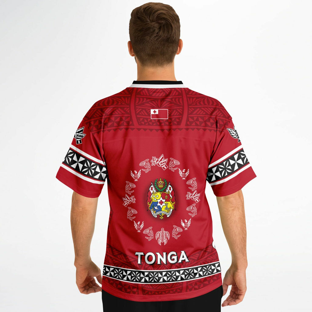 AFL Tonga Red black Football Jersey - (Aprox 2 weeks delivery)