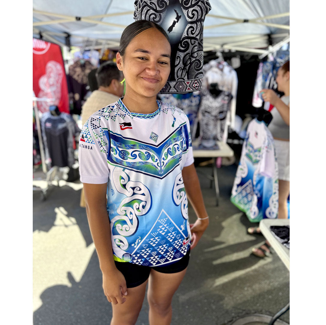 Aotearoa New Zealand shirt White Kotahitanga