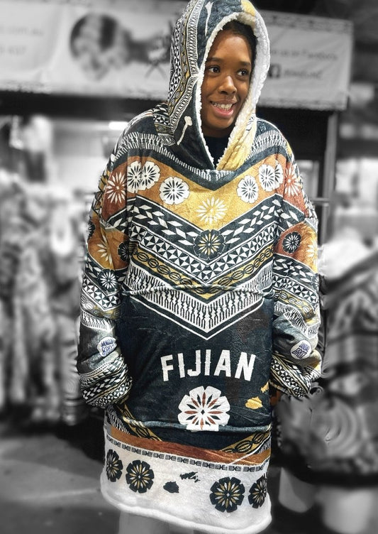 Fijian blanket hoodie Masi mahana