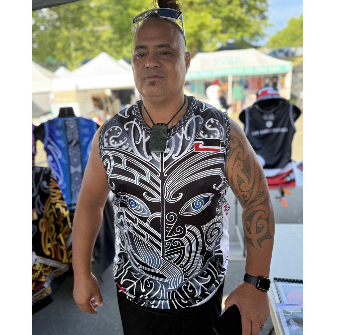 Tino Rangatiratanga Face Māori Singlet