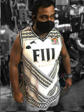 Basketball Singlet Vest Fiji V black masi