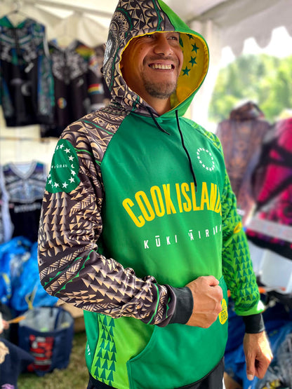 • Cook Islands hoodie Kūki 'Āirani Carving arm