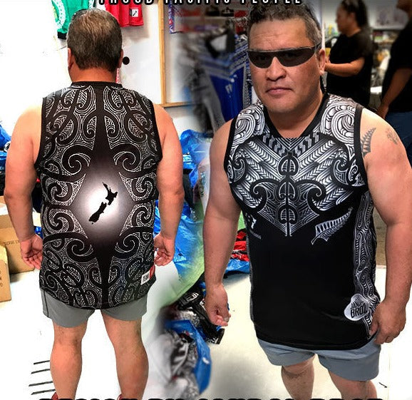 Tino Rangatiratanga Whakairo chest Aotearoa Maori Singlet