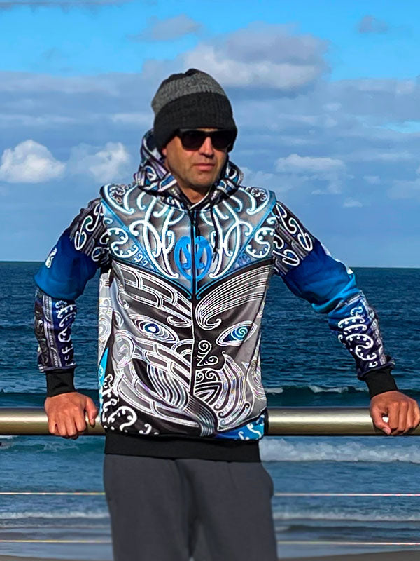 • Māori hoodie Tangaroa whakarongo