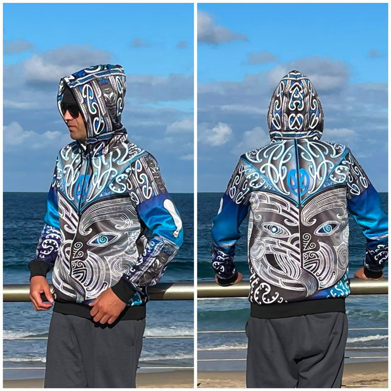 • Māori hoodie Tangaroa whakarongo