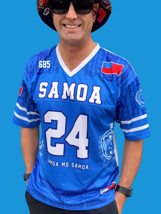 Samoa Blue white AFL (price includes delivery)