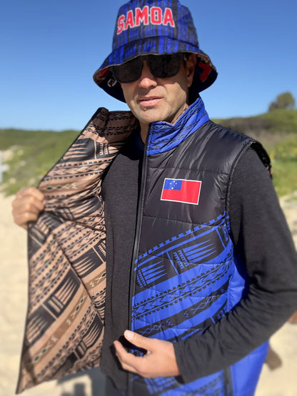 • Samoa Puff jacket Blue siapo inside